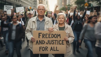 Unity Freedom Justice Free United For Justice Image - Elderly, Couple, Protest | Download at ...