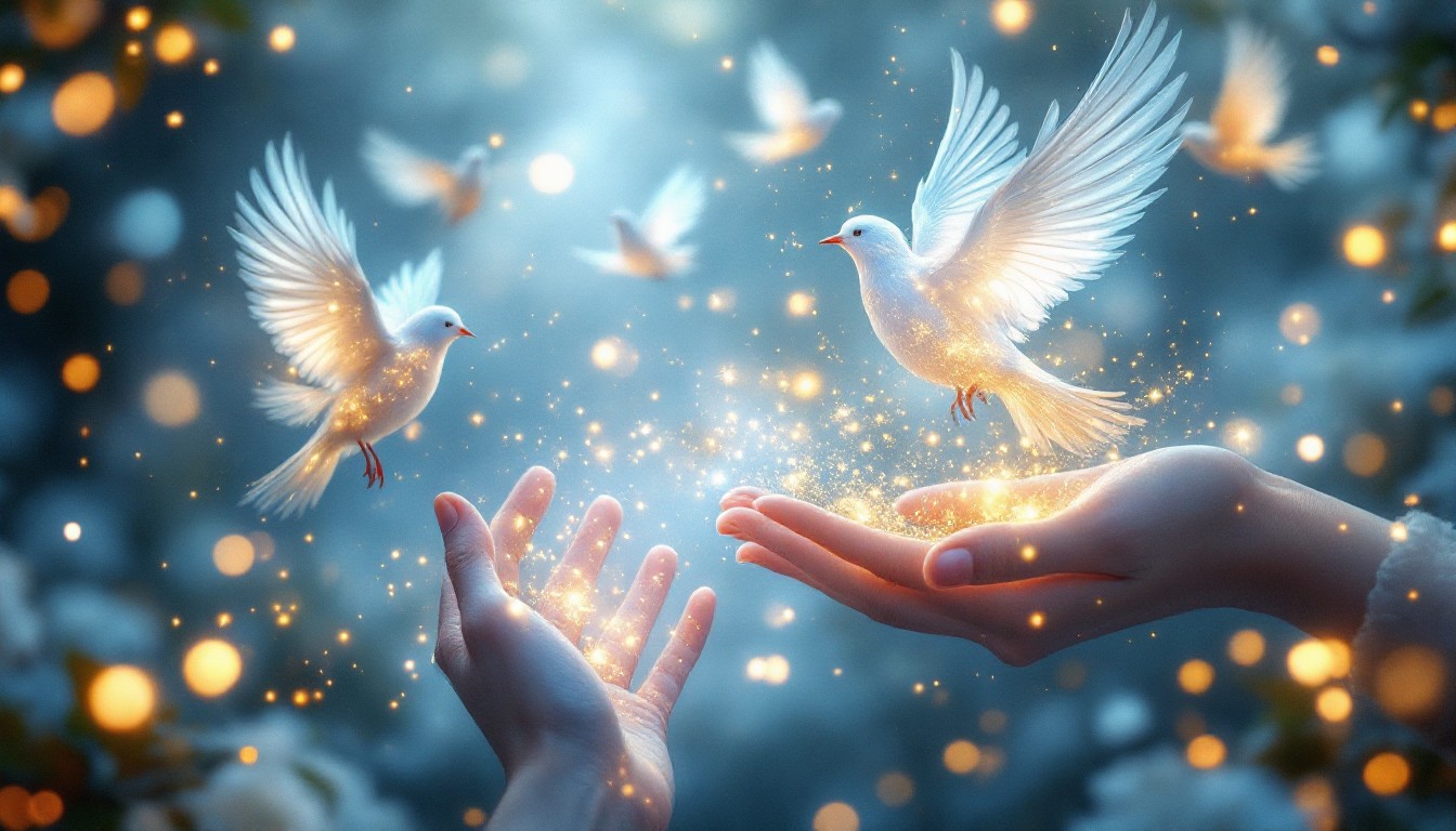 Free Divine Birds Ascending Image - Doves, Light, Magical | Download at ...