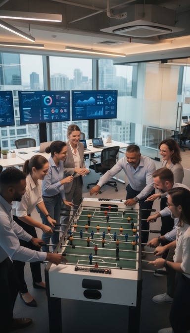 Work Balance Game Free Work Play Balance Image - Executives, Foosball, Office | Download ...