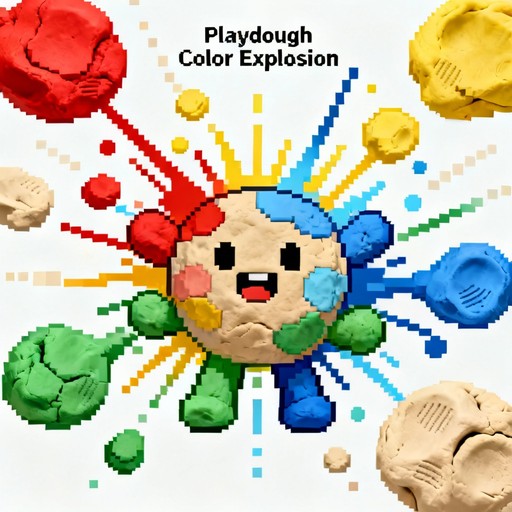 Free Playdough Color Explosion Image - Playdough, Pixel, Explosion ...
