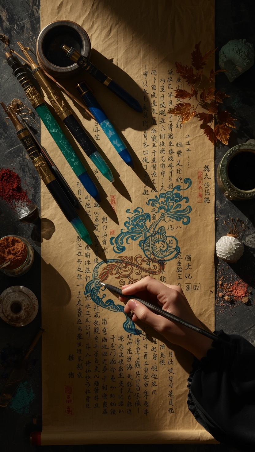 Free Ancient Writing Artistry Photo - Calligraphy, Markers, Parchment ...