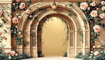 Free Enchanted Garden Arch Image - Arch, Roses, Garden | Download at ...