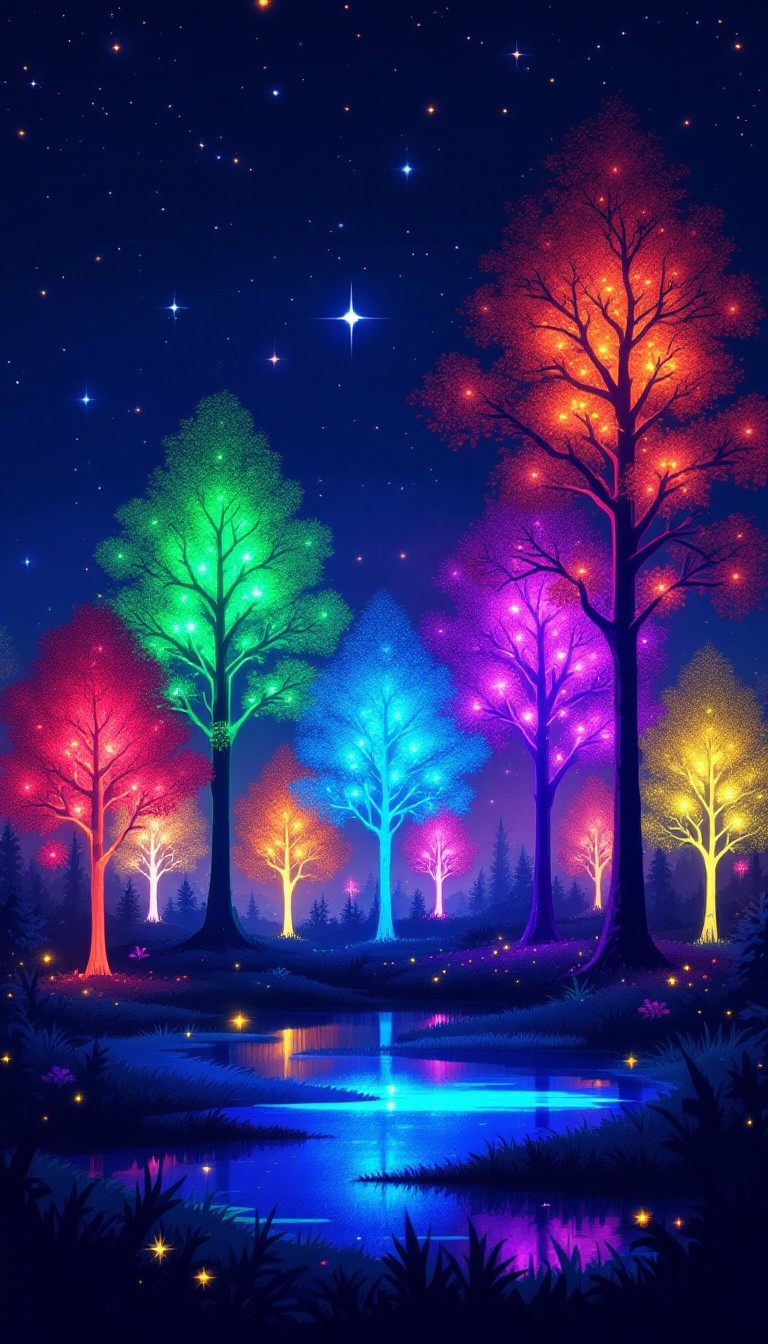 Free Glowing Forest Magic Image - Pixel, Forest, Glowing | Download at ...