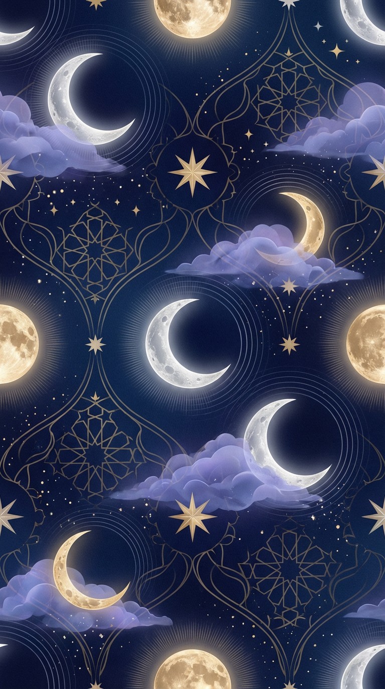 Free Celestial Moon Pattern Image - Celestial, Moon, Stars | Download ...