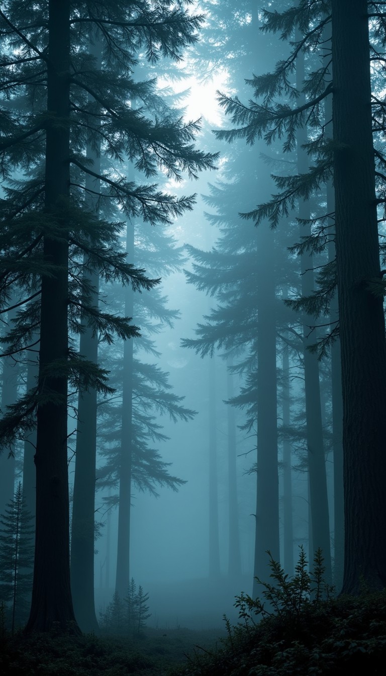 Free Moonlit Forest Mist Image - Forest, Moonlight, Fog | Download at ...