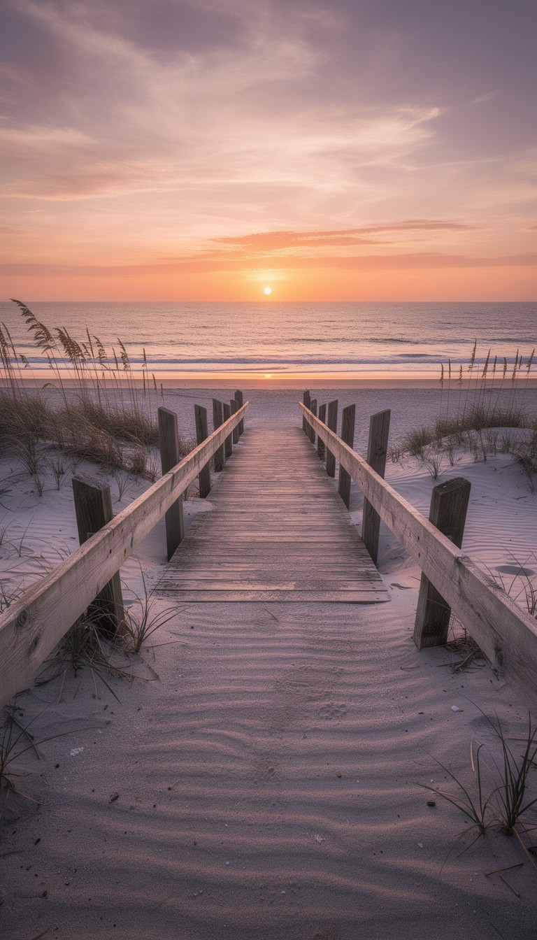 Free Sunset Beach Pathway Image - Boardwalk, Beach, Sunset | Download ...