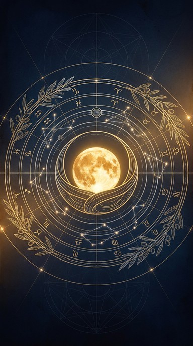 Moon Lines Math Download Golden Moon Chart Image - Astrology, Celestial, Moon | StockCake