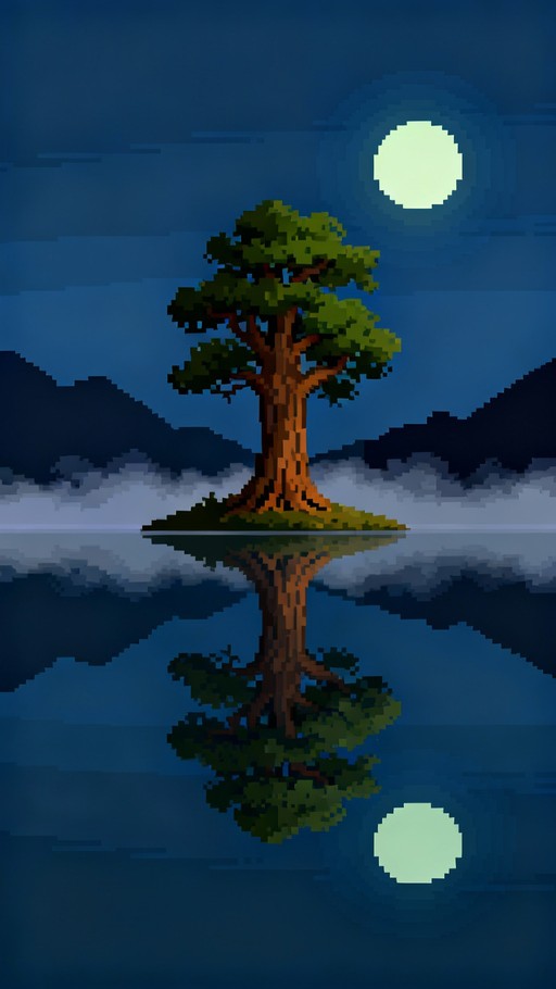 Free Moonlit Pixel Serenity Image - Pixel, Pixelart, Digital | Download ...