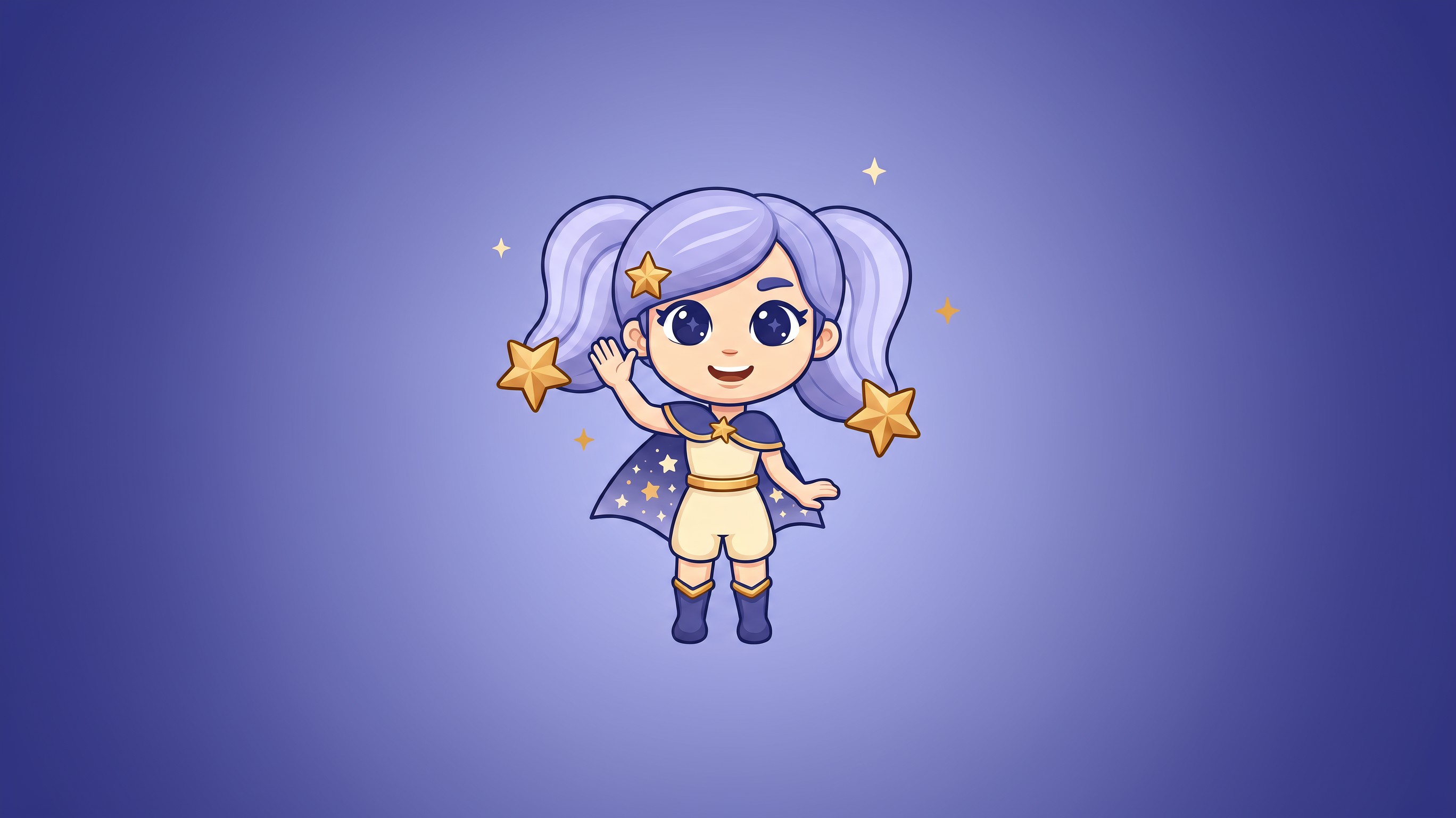 Download Starry Chibi Mascot Image - Mascot, Chibi, Star | StockCake