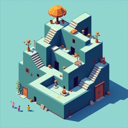 Free Impossible Cubic Maze Image - Isometric, Impossible, Architecture ...