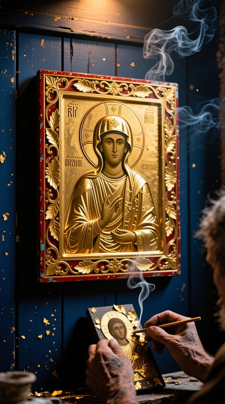 Free Sacred Golden Icon Image - Icon, Gilding, Gold | Download at StockCake