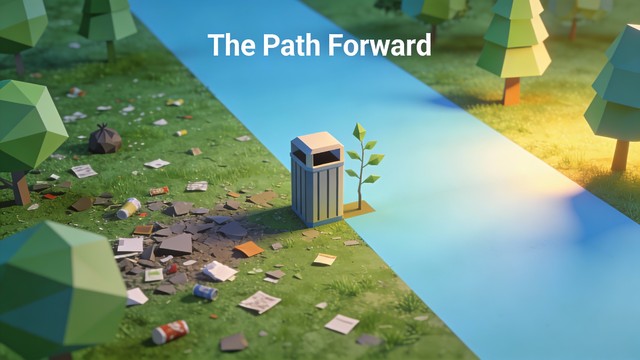 Garbage Point Transformation Free Clean Future Ahead Image - 3d, Illustration, Low-poly | Download ...