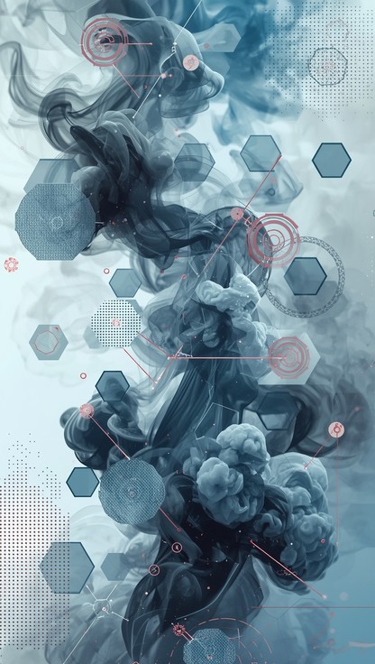 Free Flowing Digital Smoke Photo - Smoke, Blue, Hexagon | Download at ...