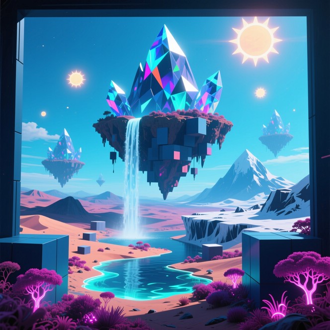 Free Floating Crystal World Photo - Fantasy, Crystal, Floating ...