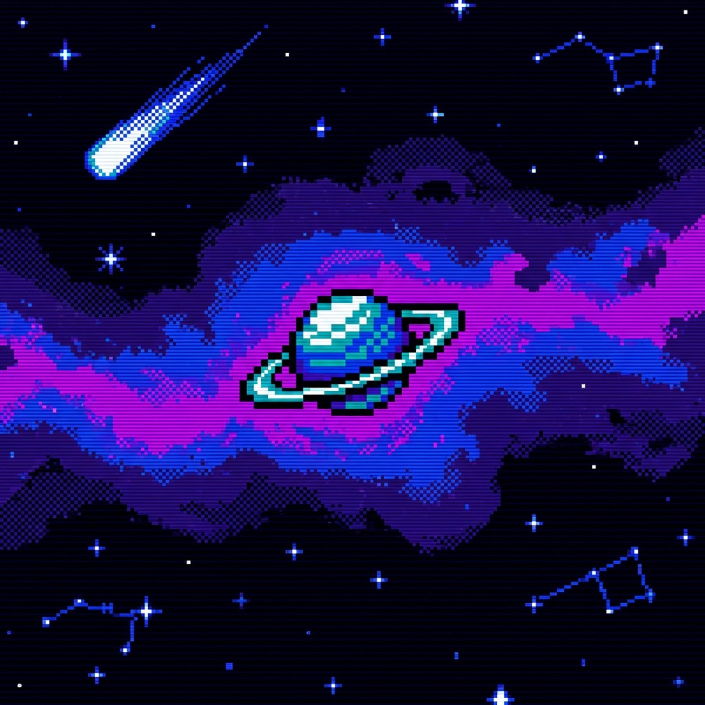 Free Retro Cosmic Journey Image - Pixel, Retro, Space | Download at ...
