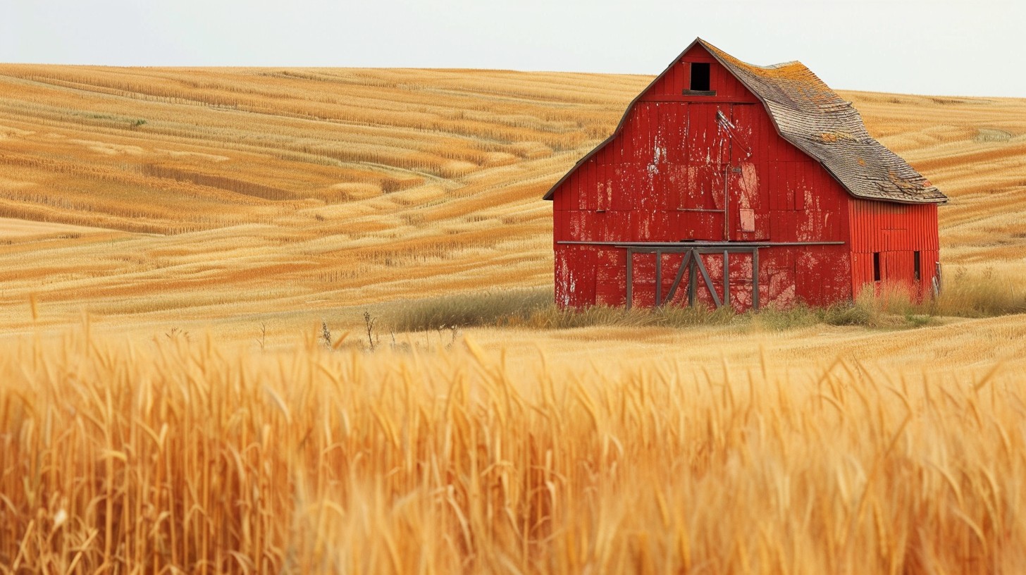 Barn Secene Free Rustic Barn Scene Image - Barn, Wheat, Field | Download at StockCake