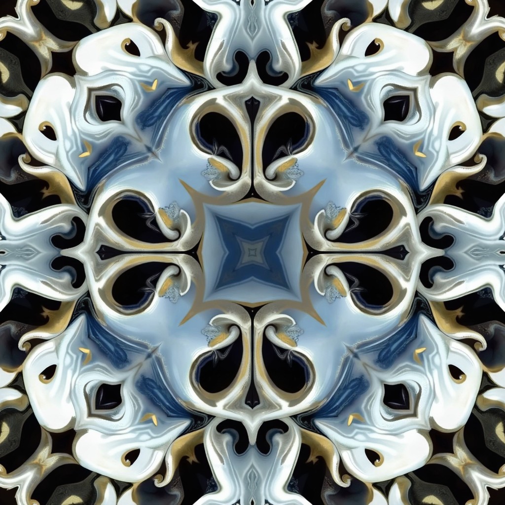 Mirror Abstract Form Free Mirrored Organic Abstraction Photo - Symmetrical, Kaleidoscopic ...