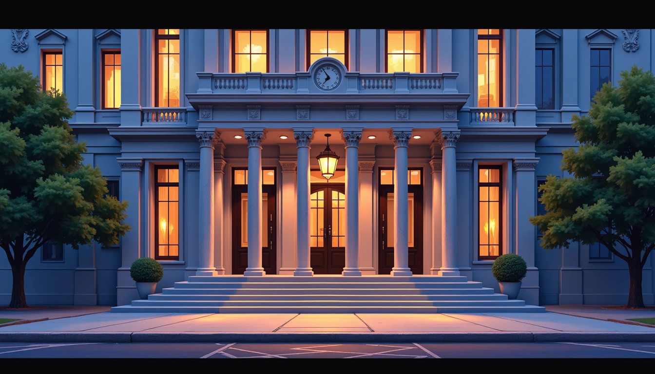 Free Majestic Evening Edifice Image - Neoclassical, Columns ...