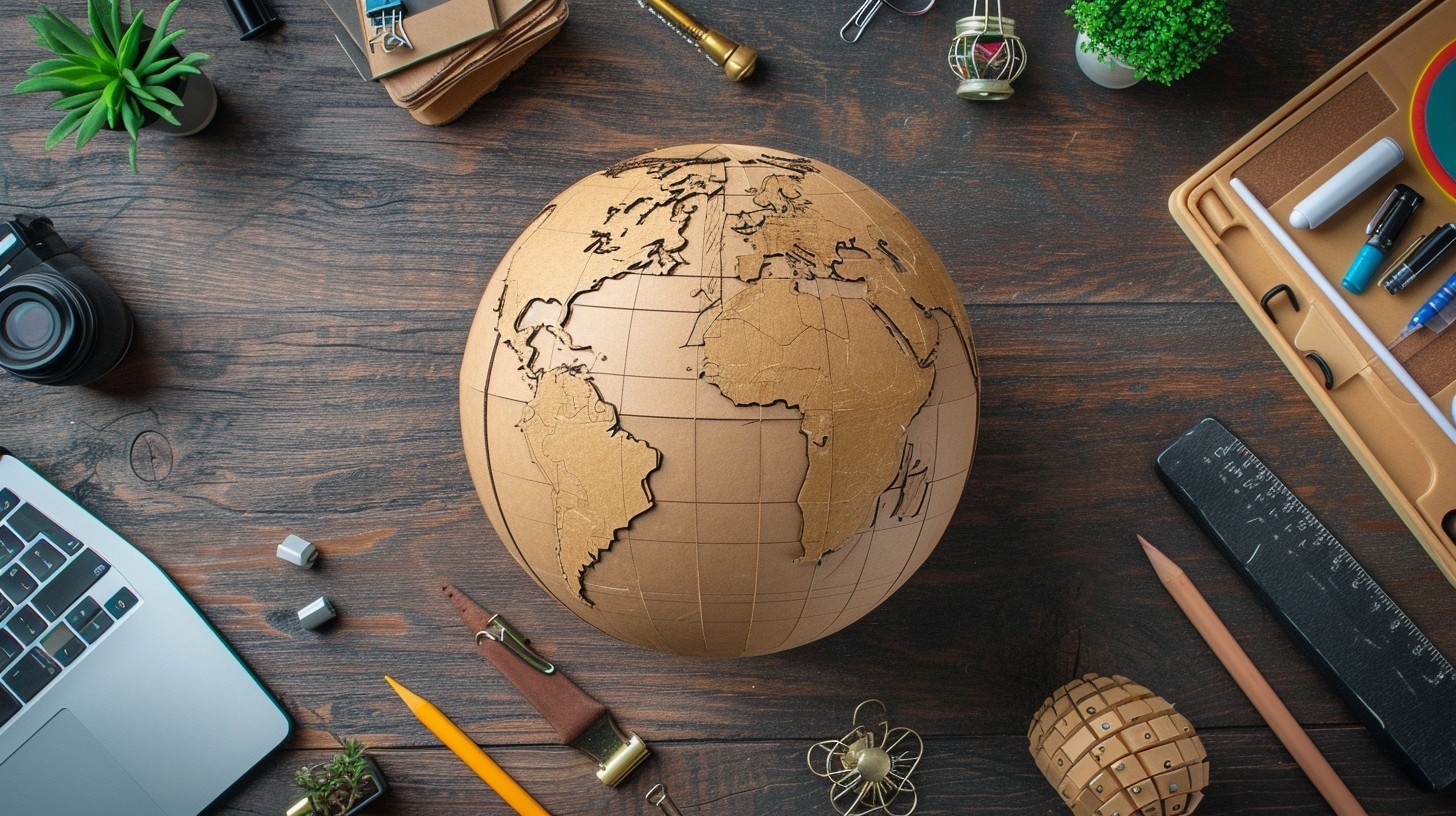 Free Global Workspace Elements Image - Workspace, Globe, Laptop ...