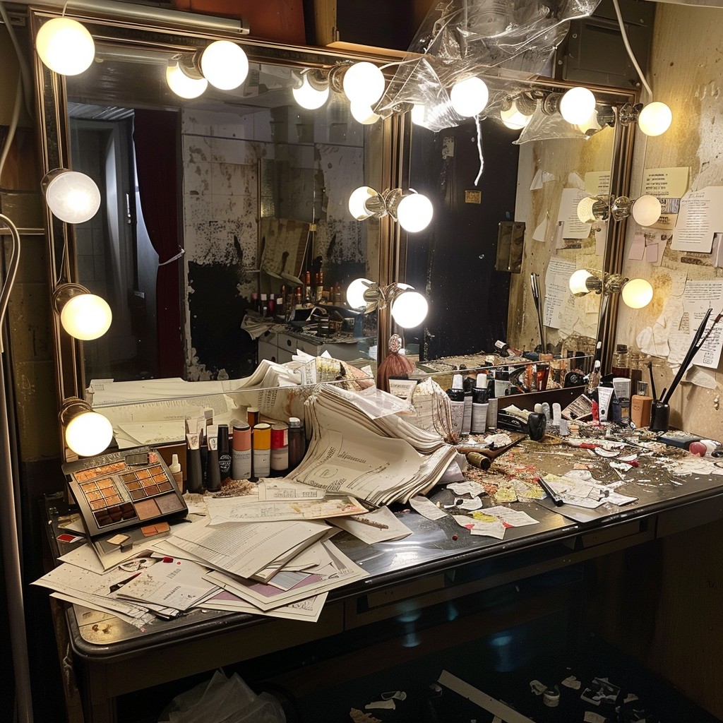 Makeup Tale Free Messy Makeup Table Image - Makeup, Theater, Vanity | Download at ...