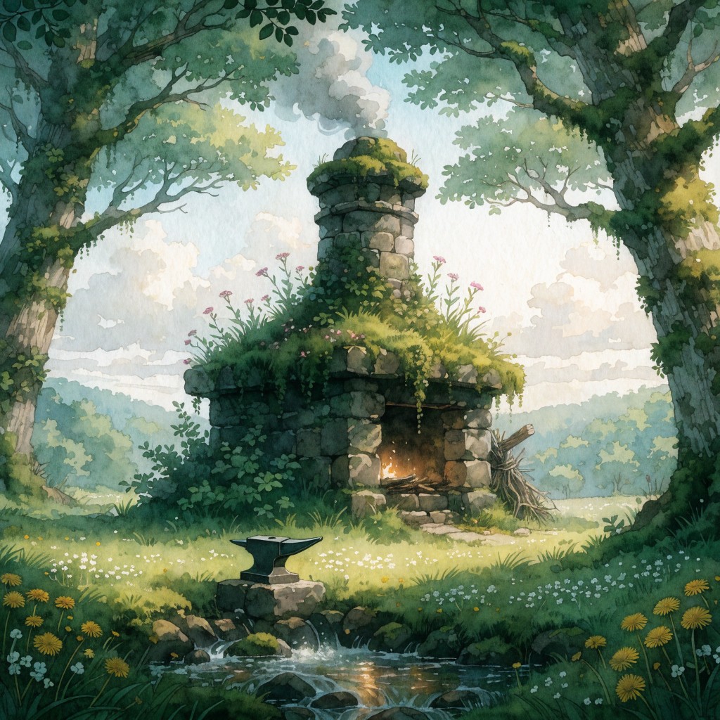 Free Forest Forge Retreat Image - Forge, Blacksmith, Anime | Download ...