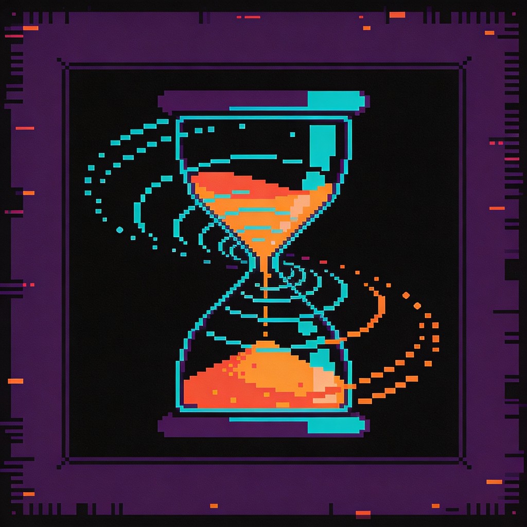 Free Swirling Time Hourglass Image - Hourglass, Pixel, Vortex ...