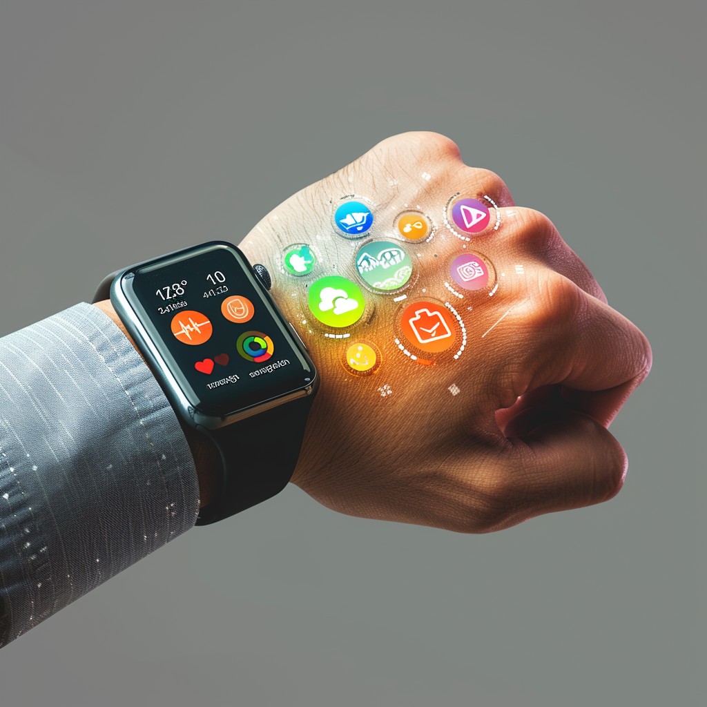 Smart Device Time Free Interactive Smartwatch Display Image - Technology, Wearable ...