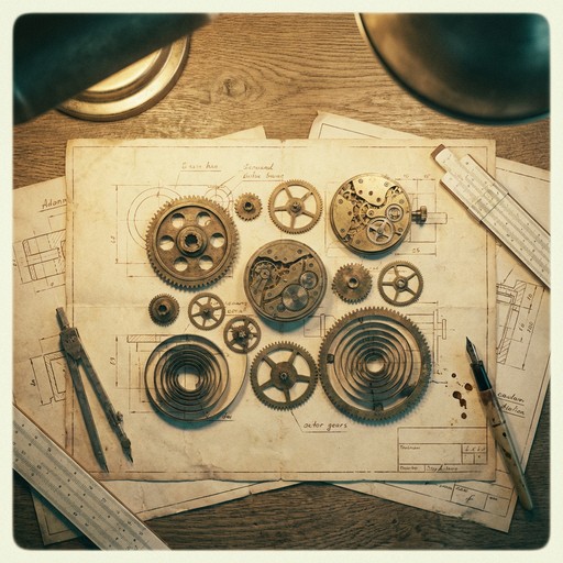Free Vintage Clockwork Blueprint Image - Vintage, Gears, Brass ...
