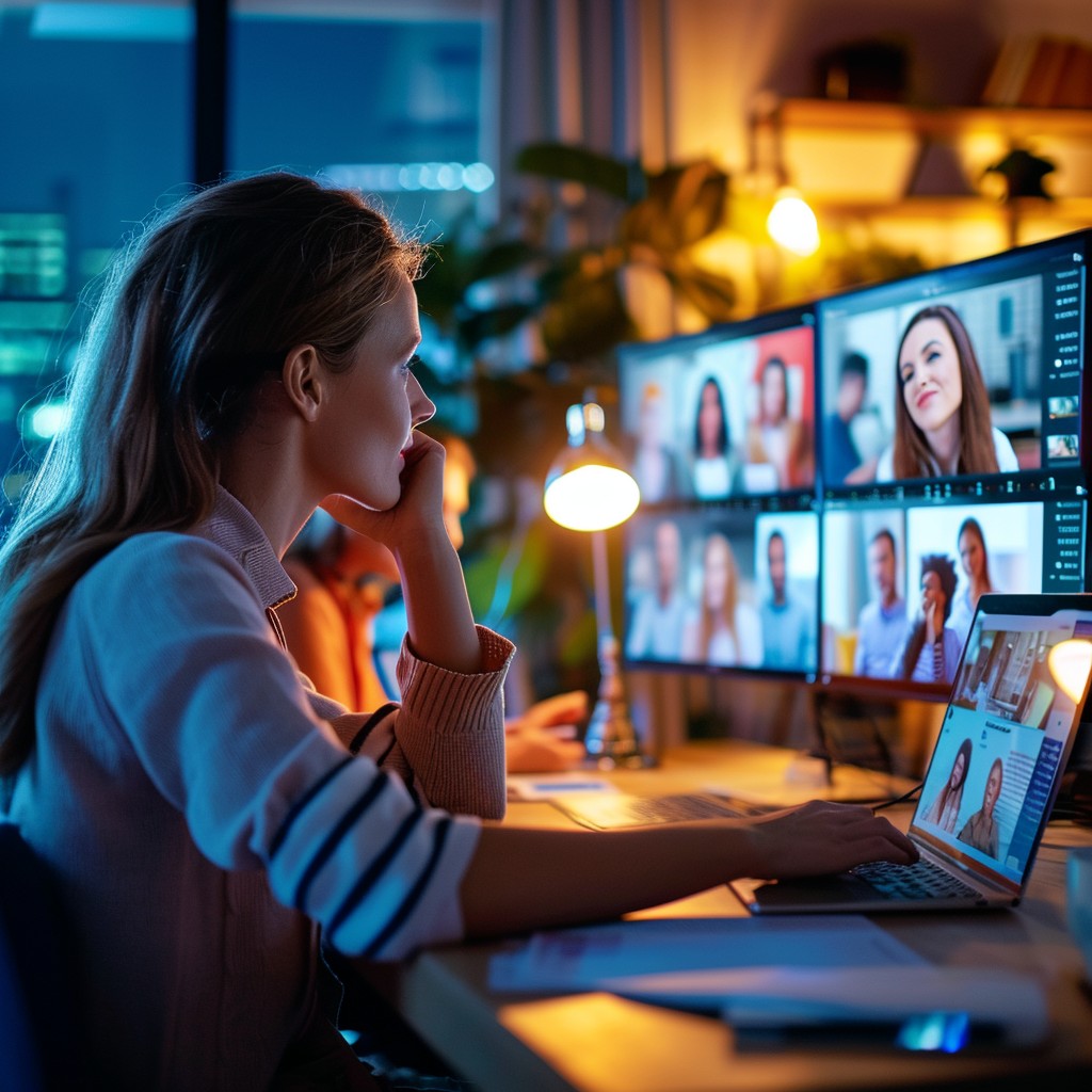 Computer Meating Free Virtual Meeting Engagement Image - Remote, Work, Virtual ...