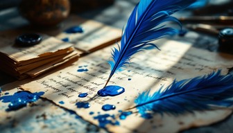 Free Blue Quill Writing Image - Vintage, Quill, Calligraphy | Download ...