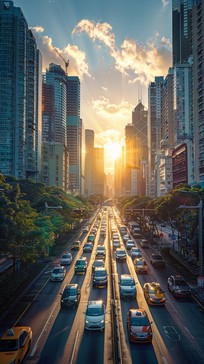 Free Urban Sunset Commute Image - Sunset, City, Traffic | Download at ...