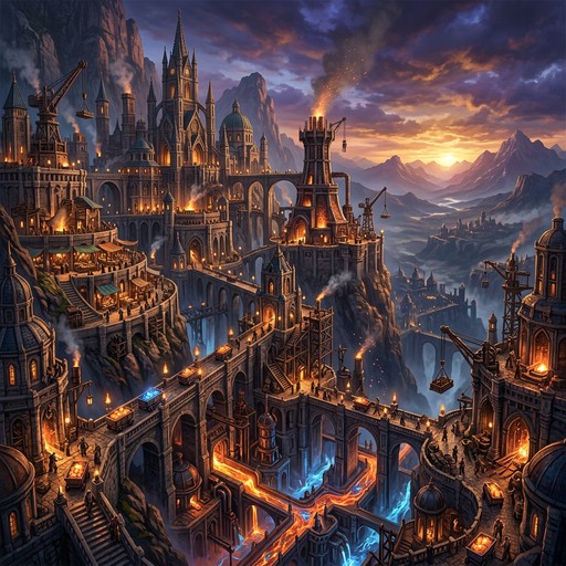 Free Epic Mountain Civilization Image - Fantasy, City, Mountains ...