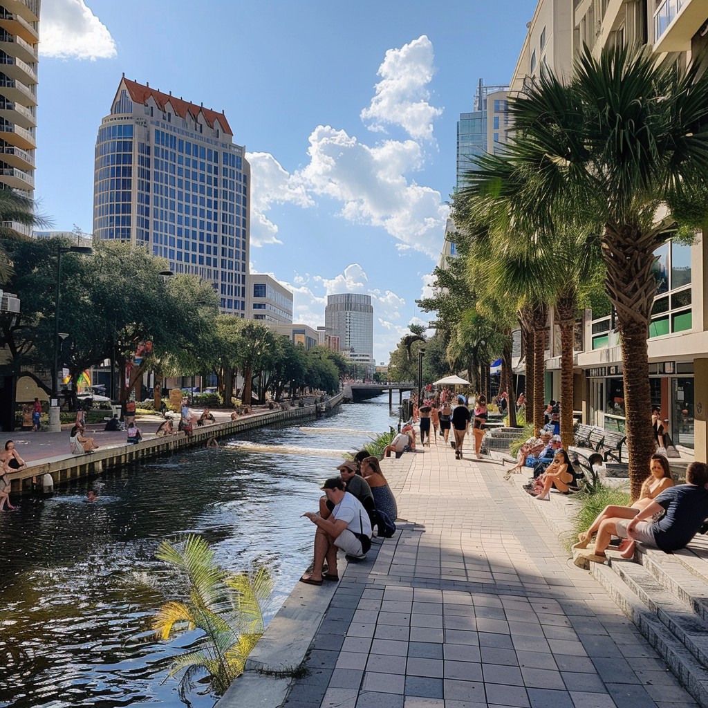 Riverfrontf Free Urban Riverfront Scene Image - City, River, Skyscrapers | Download ...