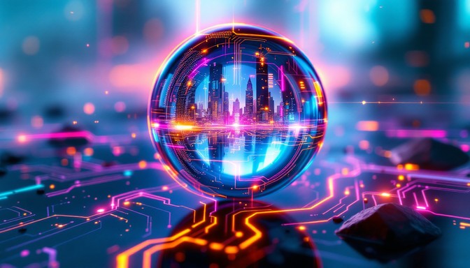 Spectular Perimeter Free Neon Portal Sphere Image - Cyberpunk, Futuristic, Sphere ...