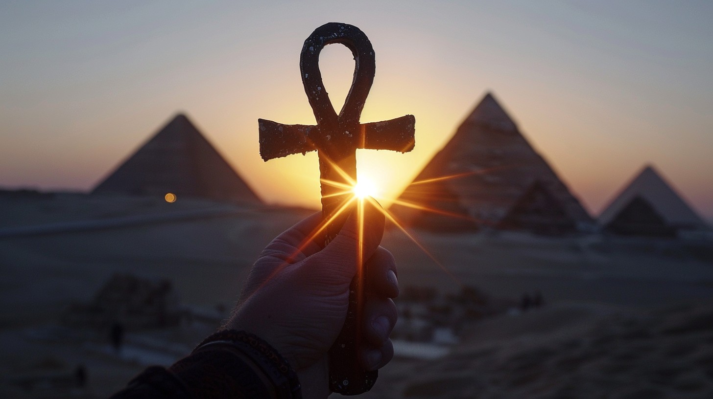 Free Ankh against sunset Image - Sunset, Ankh, Pyramids | Download at ...