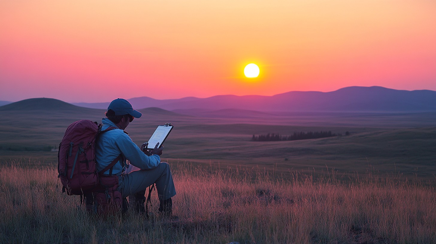 Free Sunset Outdoor Work Image - Sunset, Traveler, Laptop | Download at ...