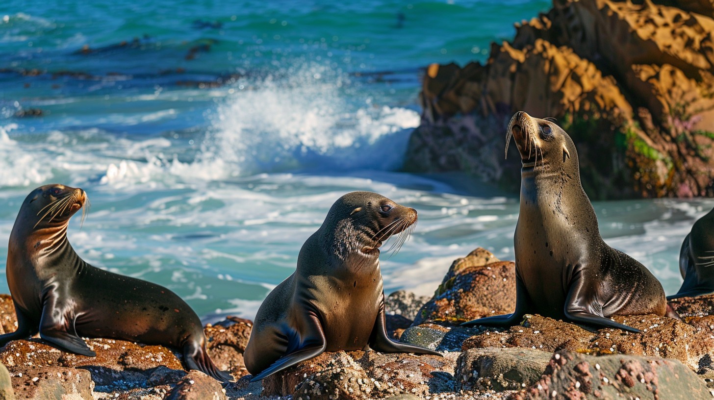 Free Seals on Rocks Image - Seals, Rocks, Ocean | Download at StockCake