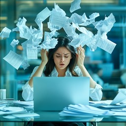 Work Is Overwhelming Free Overwhelmed office worker Image - Office, Stress, Woman | Download ...