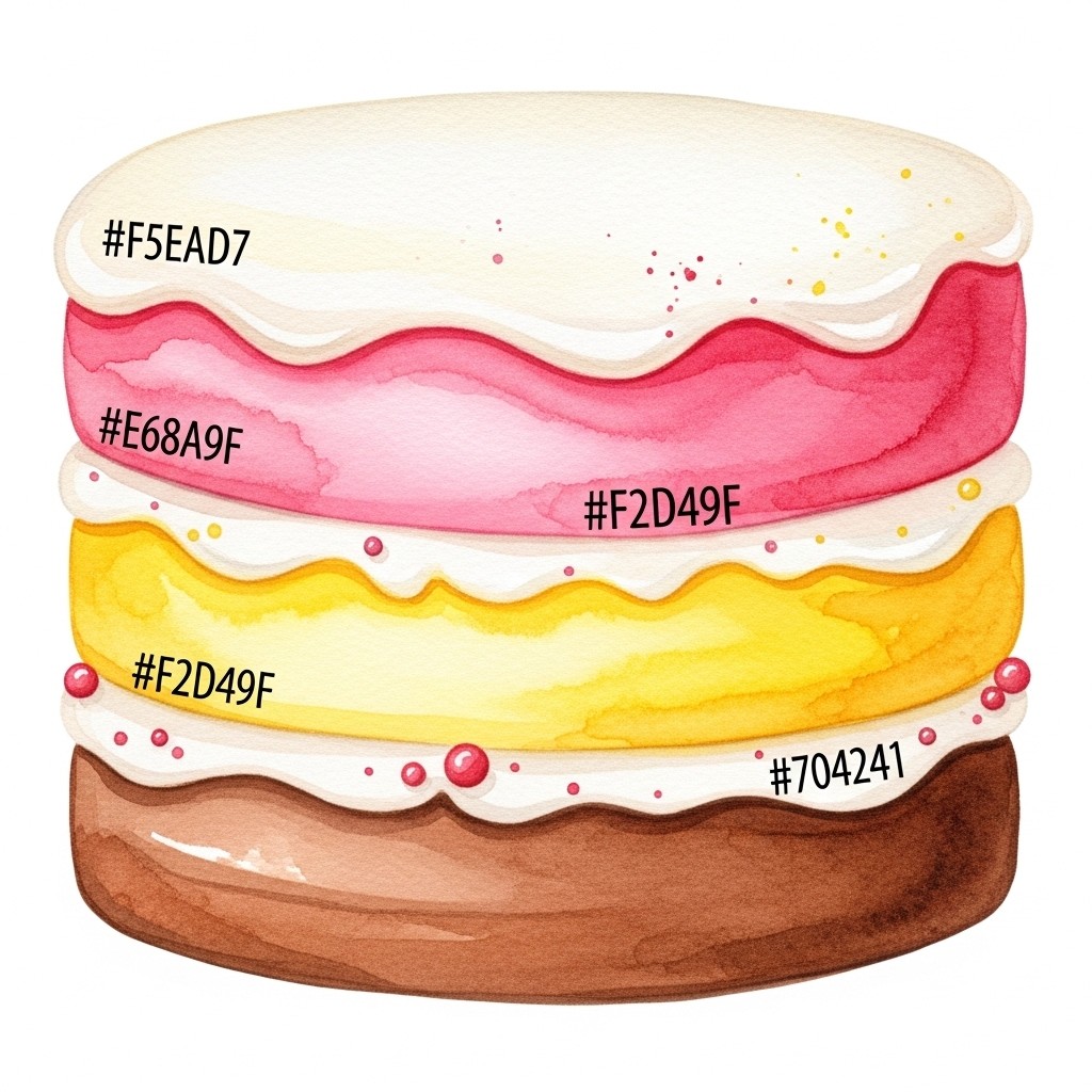 Free Sweet Color Palette Image - Watercolor, Cake, Dessert | Download ...