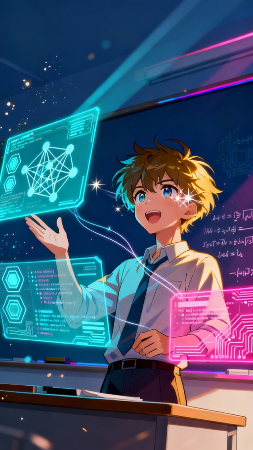 Free Futuristic AI Teaching Image - Anime, Manga, Illustration ...