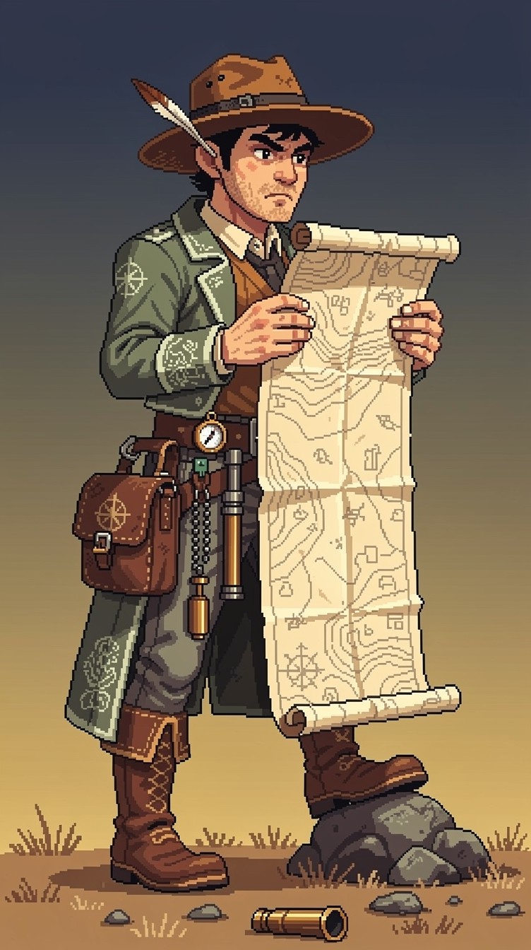 Free Frontier Map Explorer Image - Cartographer, Explorer, Pixel ...