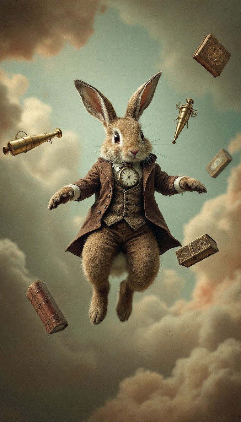 Free Floating Victorian Rabbit Photo - Rabbit, Bunny, Victorian ...