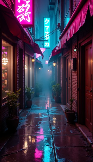 Free Neon Alley Mist Image - Cyberpunk, Neon, Alleyway | Download at ...