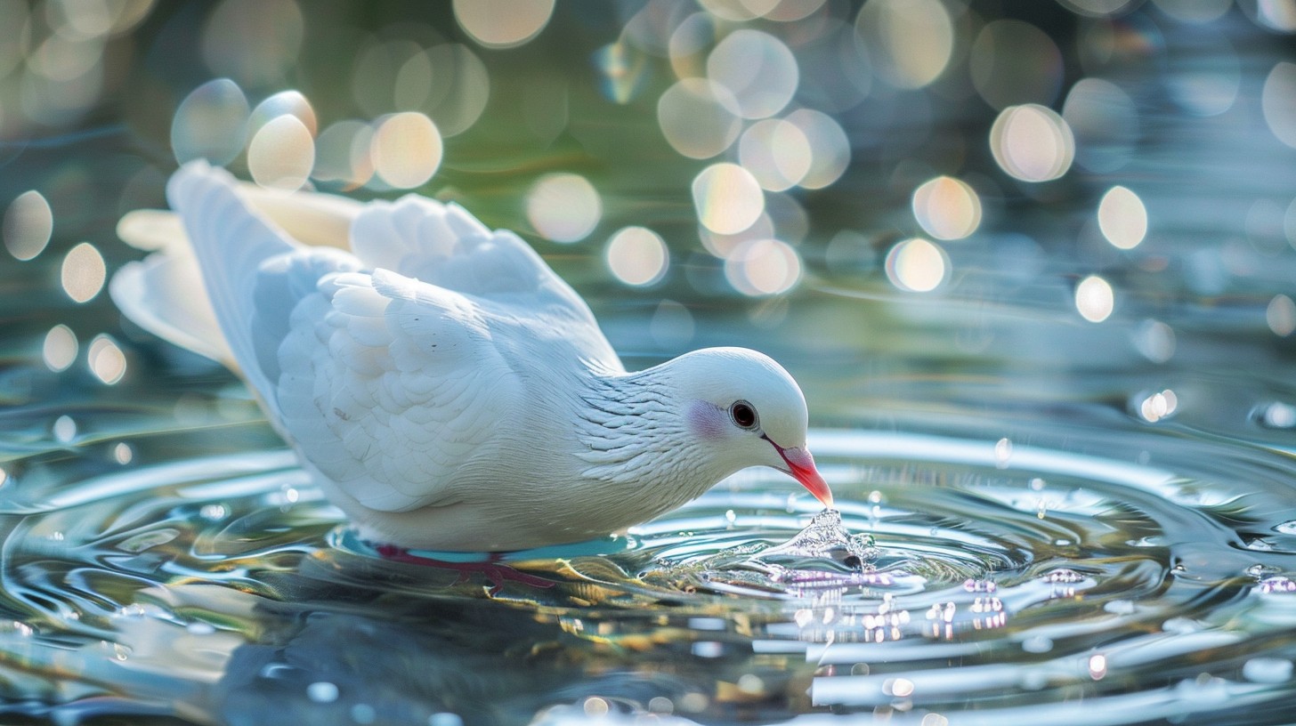 Free Dove Drinking Water Image - Dove, Water, Reflection | Download at ...
