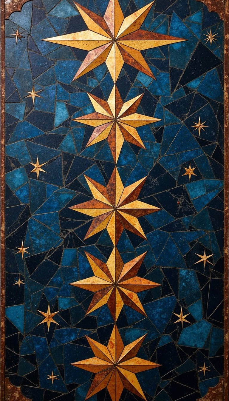 Star Moasic Pattern Free Golden Star Mosaic Image - Stars, Celestial, Geometric | Download ...