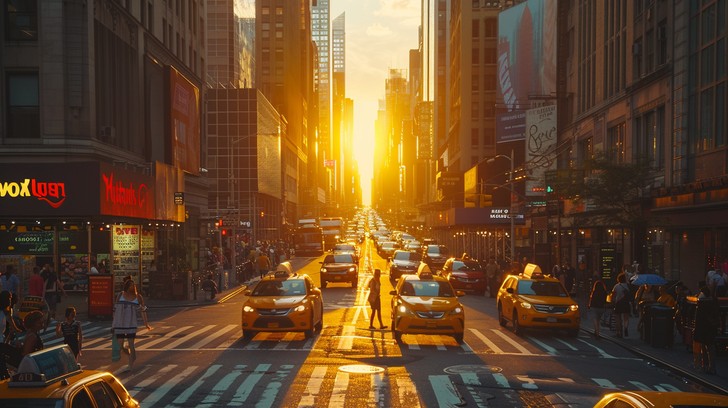 Free Sunset Street Scene Image - Cityscape, Sunset, Urban | Download at ...