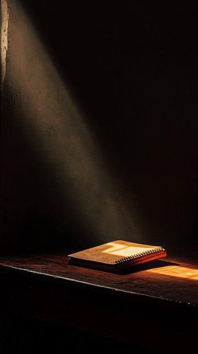 Free Sunlit solitary notebook Image - Sunlight, Notebook, Wooden ...