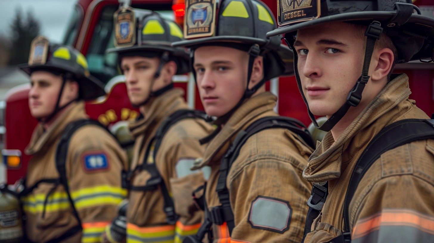 Free Brave Firefighters Ready Image - Firefighters, Readiness, Gear ...