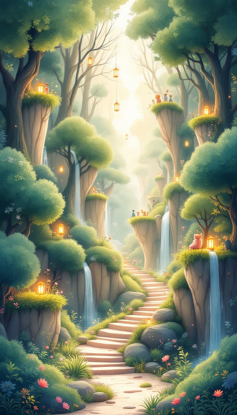 Free Enchanted Forest Path Image - Magical, Forest, Stairway | Download ...