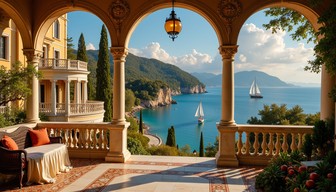 Free Mediterranean Coastal Paradise Image - Mediterranean, Villa ...